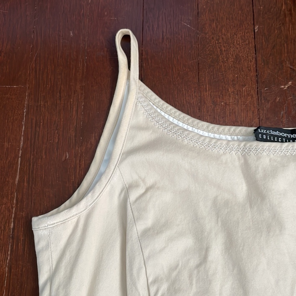 Women's Liz Claiborne Spaghetti Strap Dress With Slits And Built In Bra 10 - Picture 3 of 16